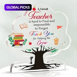 Acrylic Tree-Shaped Teacher Appreciation Gift, Teacher Appreciation Gift, Creative Desktop Decoration, Acrylic Plaque Sign, Decorative Plaque, Home Office Decor #GLOBAL PICKS