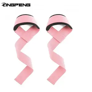 Gym Barbell Deadlift Booster Belt, 1 Pair Fitness Anti-Slip Hand Wraps, Wrist Straps, Weight Lifting Straps, Fitness Training Auxiliary Belt