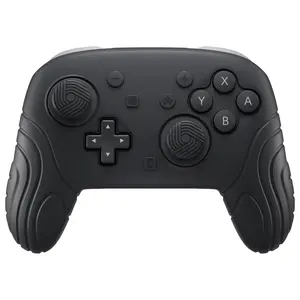 PlayVital [for Nintendo Switch 2 Pro Controller] Silicone Cover – Samurai Edition Protective Skin Case for Switch 2 Pro Controller with Back Button Caps & Thumb Grips & Stickers, Shockproof - Black