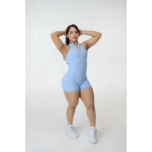 BABY BLUE SHORT JUMPSUIT