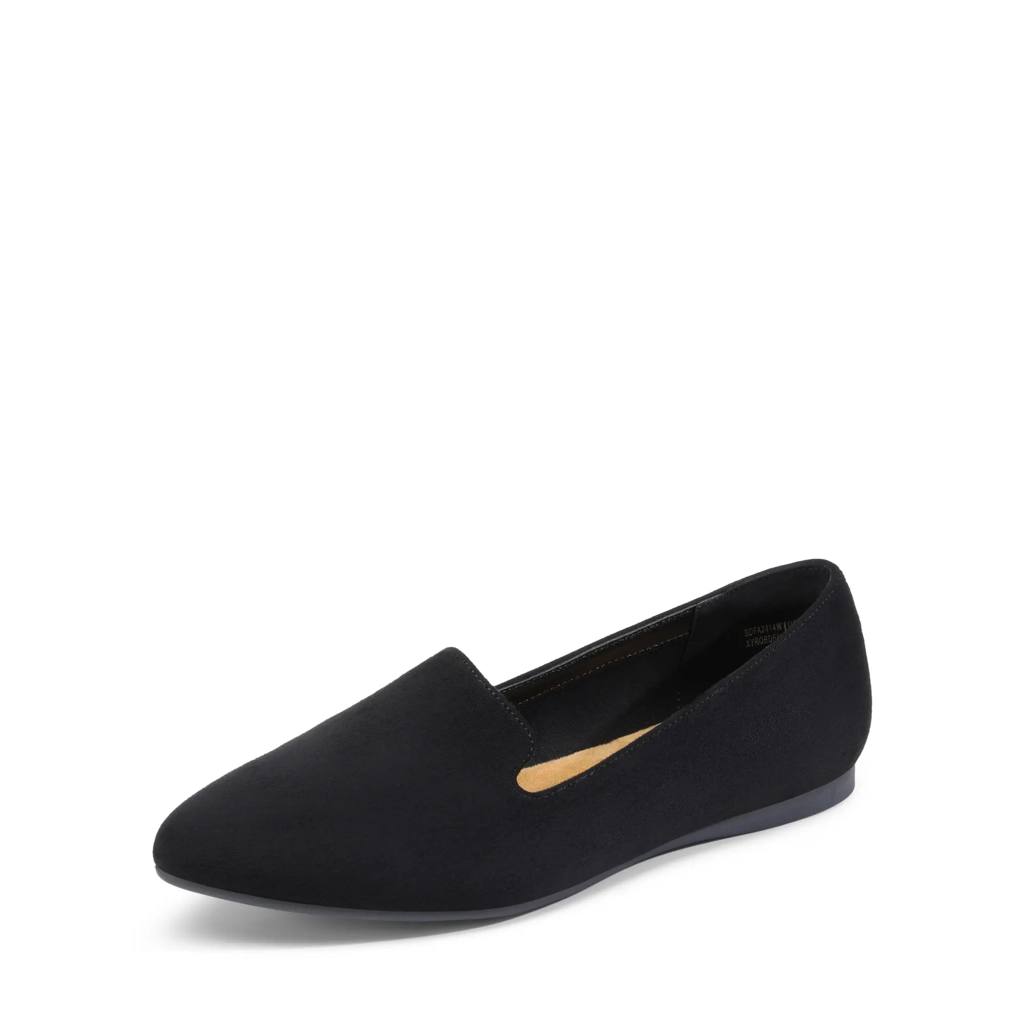 DREAM PAIRS Women's Chic Pointy Toe Slip-On Flat Loafers - Soft Padded Walking Shoes for Weddings, Leopard Print Casual Footwear, Flats, Elegant, Women's Shoes, Animal Print, Heel Cushion, Dates, Soft Jersey, Black, Pointed Toe, Flexible, 6Mm, Breathable,