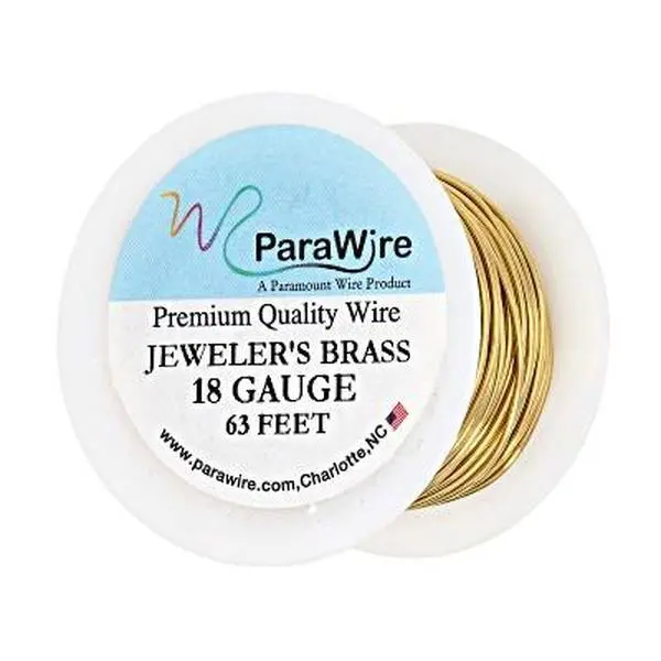 JTV Jeweler's Brass 18 Gauge Wire Spool Total of 63 Feet