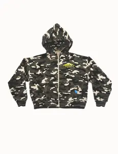Surfing Sucks Zip Up Box Hoodie in Camo