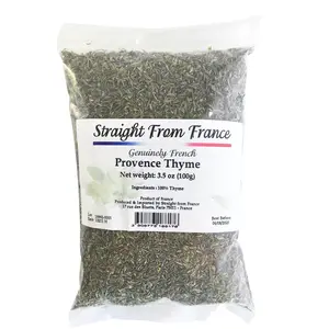 Straight from France Genuinely French Pure Thyme Leaves, Iron-Rich Ground Thyme from Provence, 3.5oz with Strong Aroma, Spice, Flavor