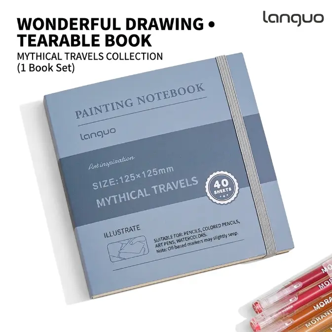 Languo Daydream Collection Tearable Sketchbook, Premium Drawing Pad for Sketching & Doodling, Easy-Tear Art Book, Thick Paper Art Supplies for Adults & Beginners journal style notebook