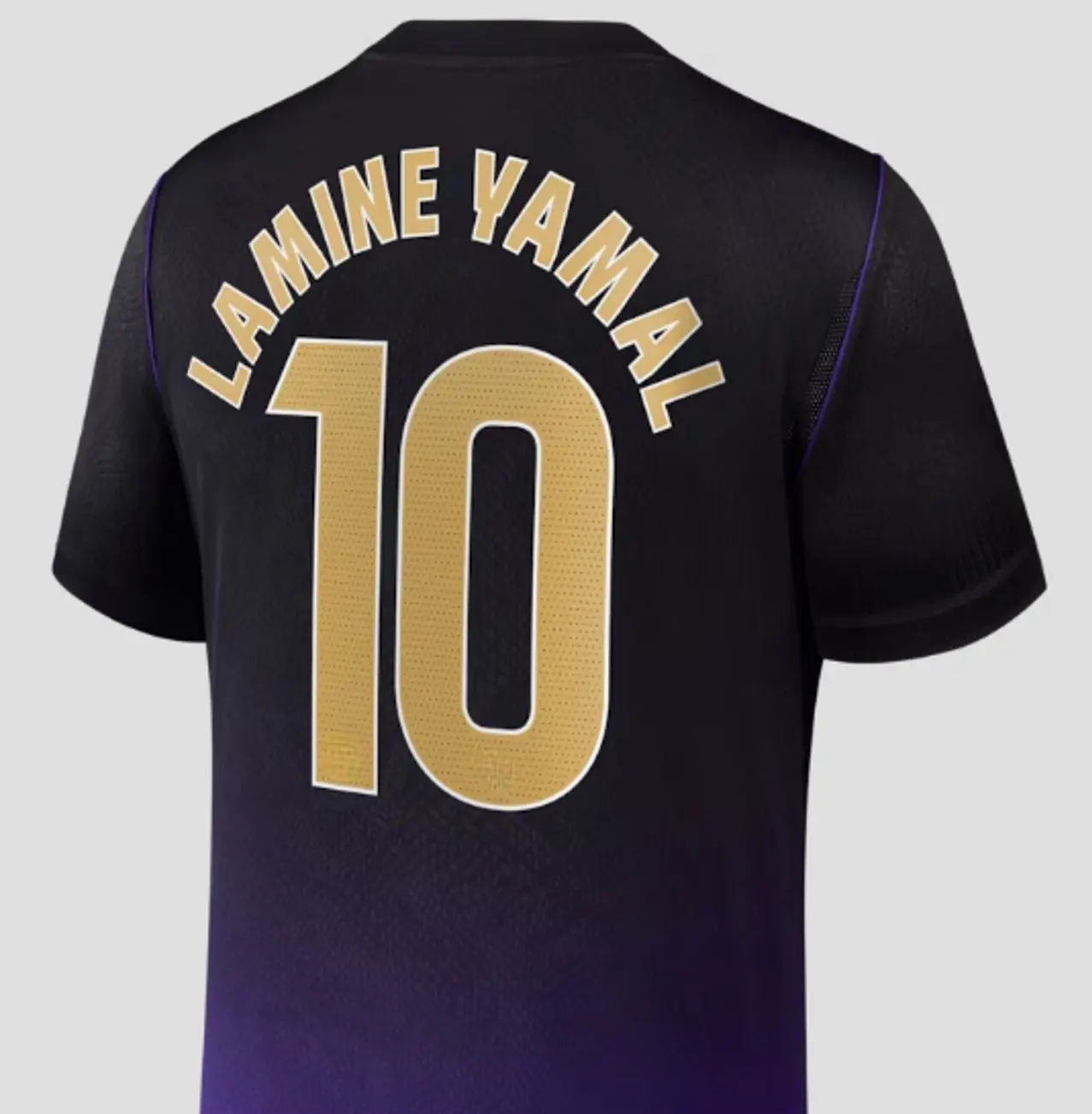 Unisex Soccer Shirt Player Lamine 2026/27 Away Stadium Replica Jersey - Black/Purple Football