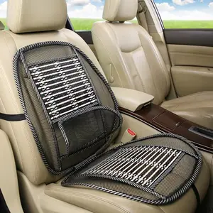 Summer Bamboo Fiber Car Seat Cushion, Ventilated Single Piece Universal Fit, Four Seasons Use, Cooling Truck Chair Cover with Lumbar Support, Car Seats Covers