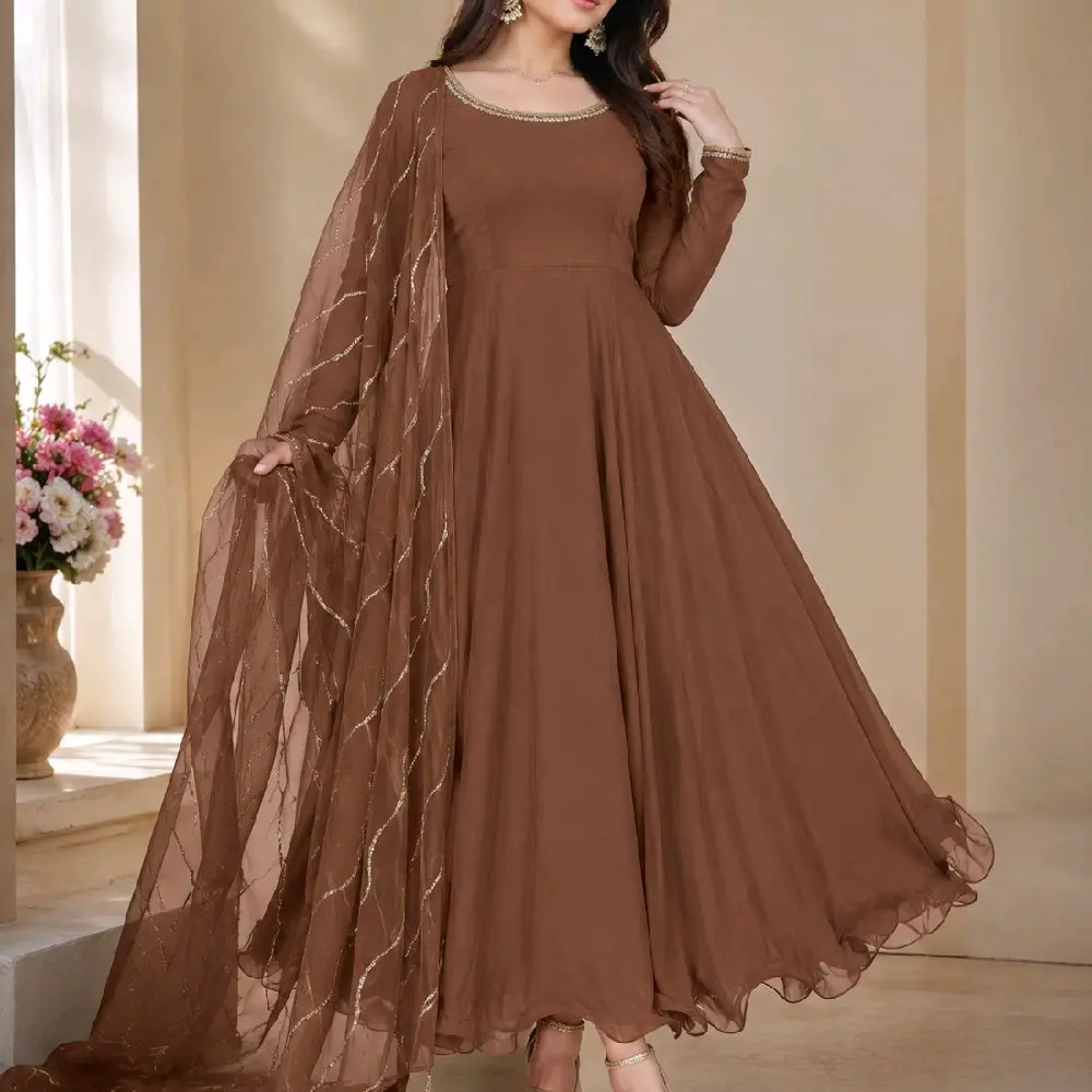 2-piec Elegant Anarkali Outfit