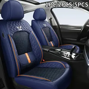 KOlZIIS Car Seat Covers Full Set, Black Car Seat Cover, Car Seat Covers Front Seats Back Seat Cover, Waterproof Car Seat Cushion, Leather Seat Covers Seat Protector Fit for Most Car