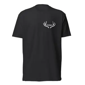 ShedSnagger MEGA 5 ELK SHED Menswear Backed Fitted T-Shirt, Men's Casual Top with Cotton-Polyester Fabric