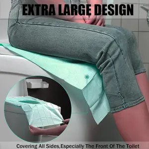 Disposable Tear-Free Toilet Seat Covers, 30 Packs of 16x24in Waterproof Non-Slip Cushions, Individually Packaged Portable Design for Adults, Hygienic Bathroom Essential for Public Toilets & Travel