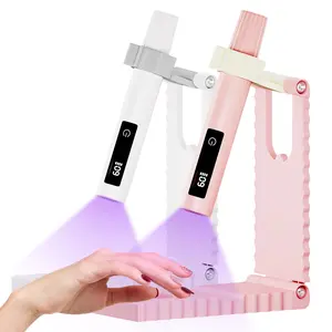 UV Nail Light Nail Curing Light Handheld Nail Lamp with Timer, Adjustable Stand and LED Indicator, Rechargeable Nail Dryer for Fast Drying, Gel Nails