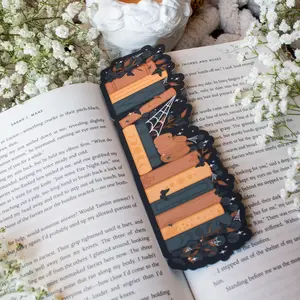 Spooky Bookshelf Bookmark | Halloween Bookmarks