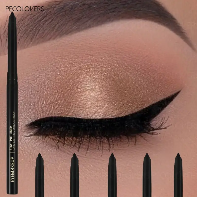 Eyeliner Gel Pencil Easy Wear Natural Soft Waterproof Long-lasting Non-Smudge Black Eyeliner Pen Waterproof Precision Eyeliner Makeup for Eyes Enhance Eye Makeup