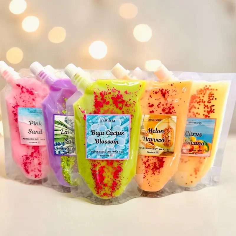 Squeezable Wax Melts - Soy Wax Pouch - Squeezable Soy Wax - Heavily Fragranced - Non Toxic - Long-lasting Wax Melt - Home Fragrance