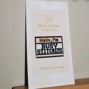 Hello, I'm Busy Stitching Needle Minder