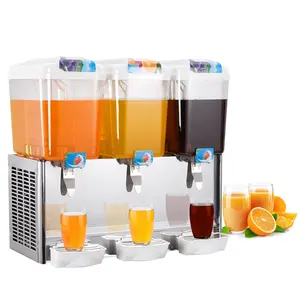 【GARVEE】Commercial Juice Dispenser with Stainless Steel Body, Available in 1 or 3 Tanks, Each 18L Capacity, 180W to 380W Power, Food Grade Beverage Dispenser with Thermostat Controller for Lemonade and Events