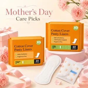 X9 Mother’s Day Cotton Cover Panty Liners | 60 Count Soft Cotton Daily Freshness Liners, Fragrance-Free, Individually Wrapped for Mom outdoorfun