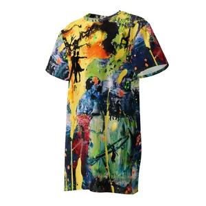 Music Dances Scene Cotton t-shirt dress