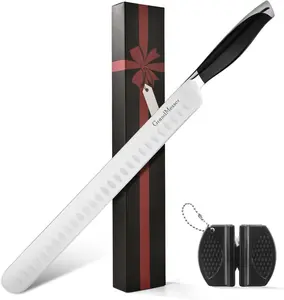 Slicing Carving , 12" Brisket , Handle Design, for BBQ Turkey Ham Rib Roast Beef with Sharpener. Slicing Carving , 12" Brisket , Handle Design, for BBQ Turkey Ham Rib Roast Beef with Sharpener.