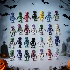 5/10pcs 3D Printed Skull Figures, Decorative Collectible Figurines, Halloween Decorations, Desktop Ornaments, Home Decoration, Perfect Gift, Room Decor