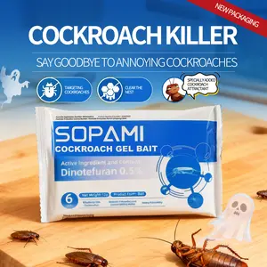 SOPAMI Insecticidal Bait - Small Size Roach Bait for Kitchen & Indoor Use with Dinetofuran 0.5% Active Ingredient No Magnets