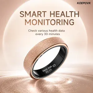 Sparkly Smart Ring, Fitness Ring with Temperature, Heart Rate, Blood Oxygen and Sleep Tracker, IP65 Waterproof Sparkly Fitness Smart Ring, Wearable Health Monitor with Cycle Reminder, No Subscription Gift for Men and Women