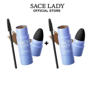 [Buy 1 Get 1 Free] SACE LADY Eyebrow Stamp Cream Set Long Lasting Waterproof Brow Cream with Brush 0.07Oz 2Pcs