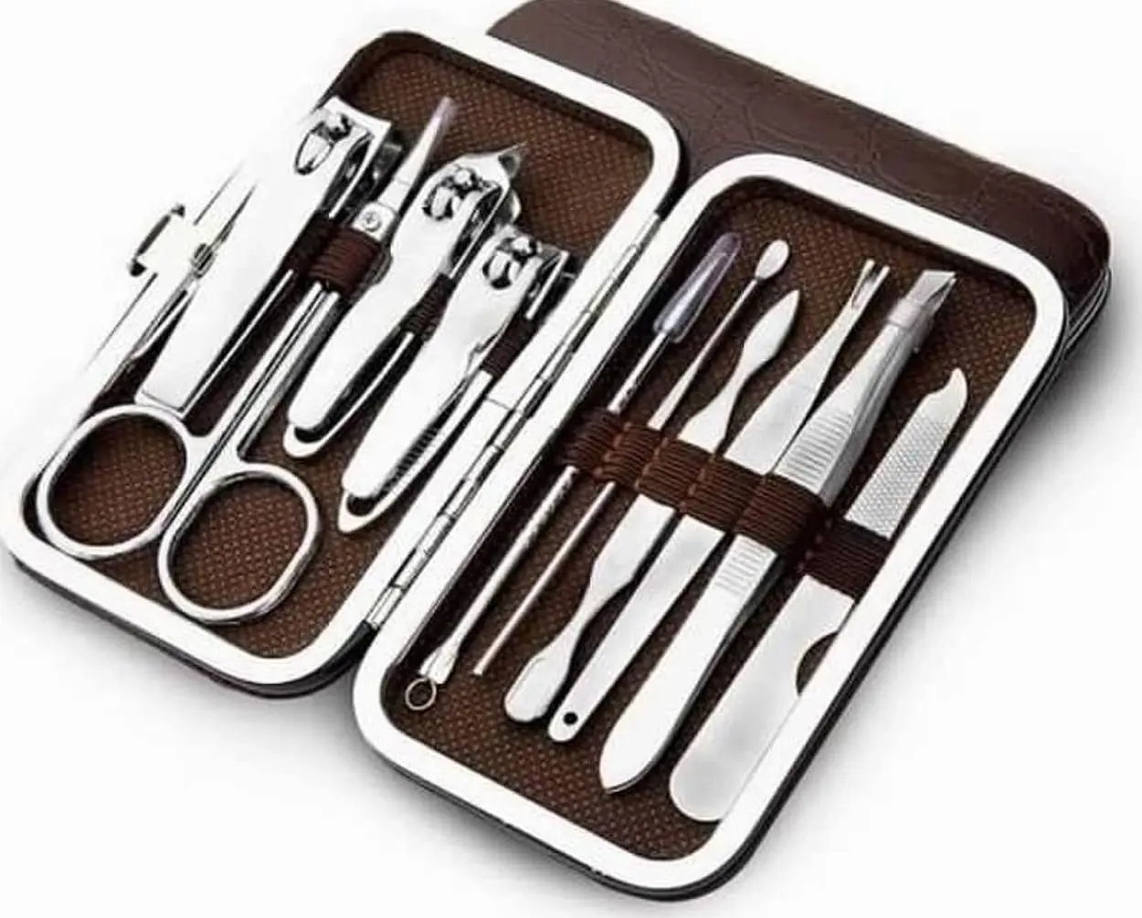 10 PCS Manicure Pedicure Set Nail Clippers - Stainless Steel Manicure Kit - Tools for Nail,Cutter Kitsfor Women or Men,Includes Cuticle Remover Professional Nail Kit with Portable Tra