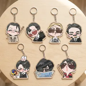 Cute Chibi Acrylic Keychain, Arirang Keychain, 2026 World Tour Gift For Fan, K-pop Charm,Member Keychain, Gift For Fan,