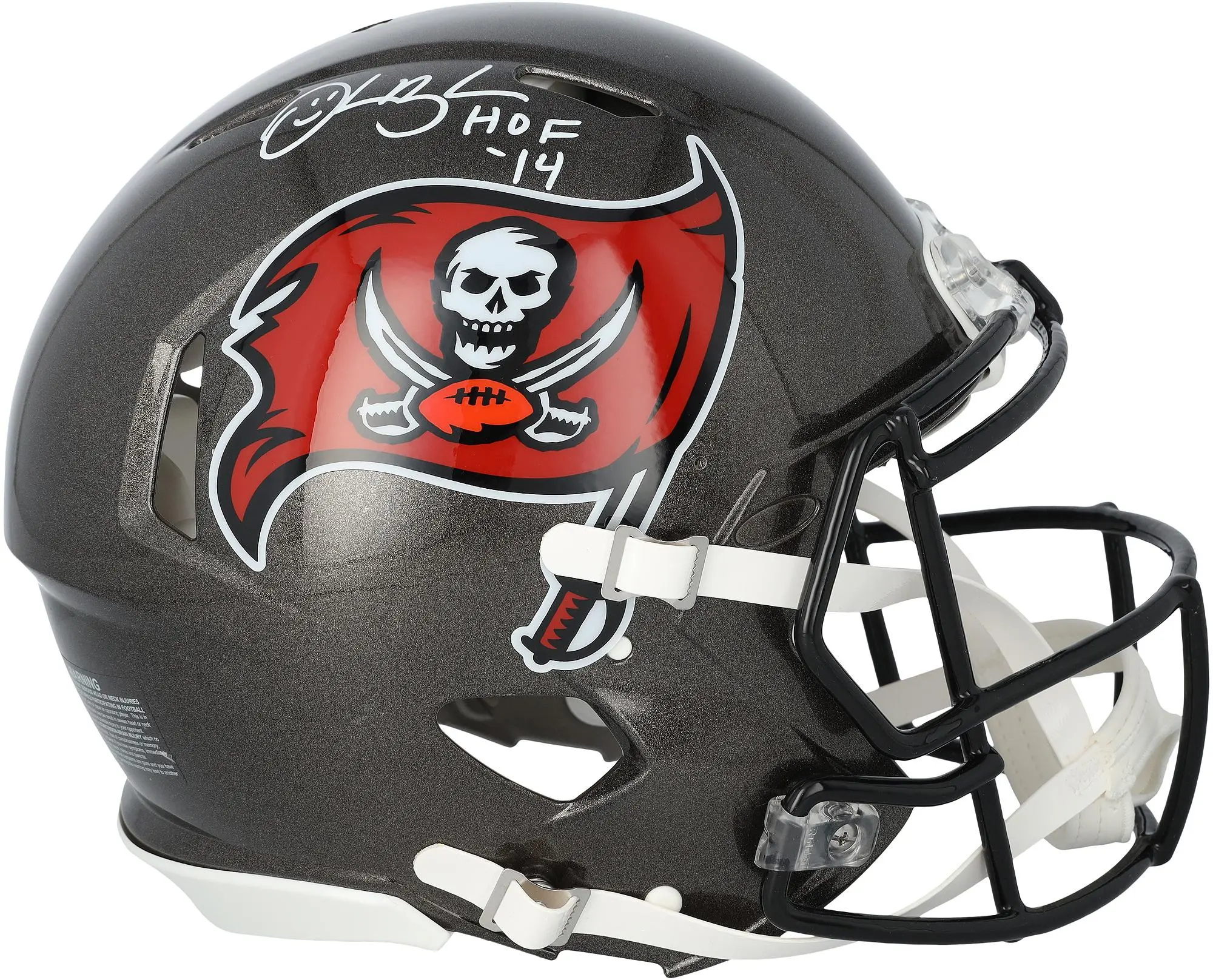 Derrick Brooks Tampa Bay Buccaneers Autographed Riddell 1997-2013 Throwback Speed Authentic Helmet with "HOF 14" Inscription - Fanatics Authentic Certified