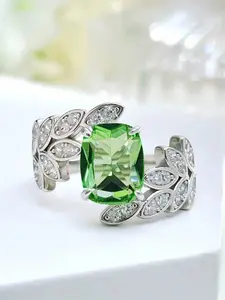 1 PC Gorgeous Cubic Zirconia Adjustable Ring For Women For Valentine's Day Gift Wedding Anniversary Party Jewelry