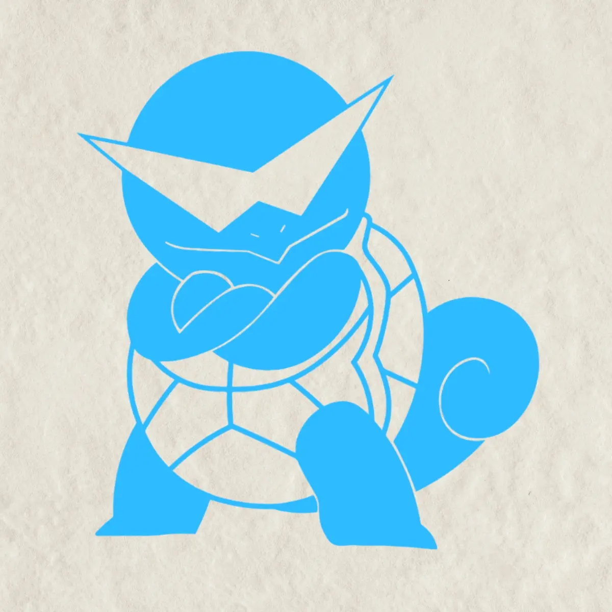 Squirtle vinyl decal Peeker Sticker | Vinyl waterproof sticker | Gift for Game lovers
