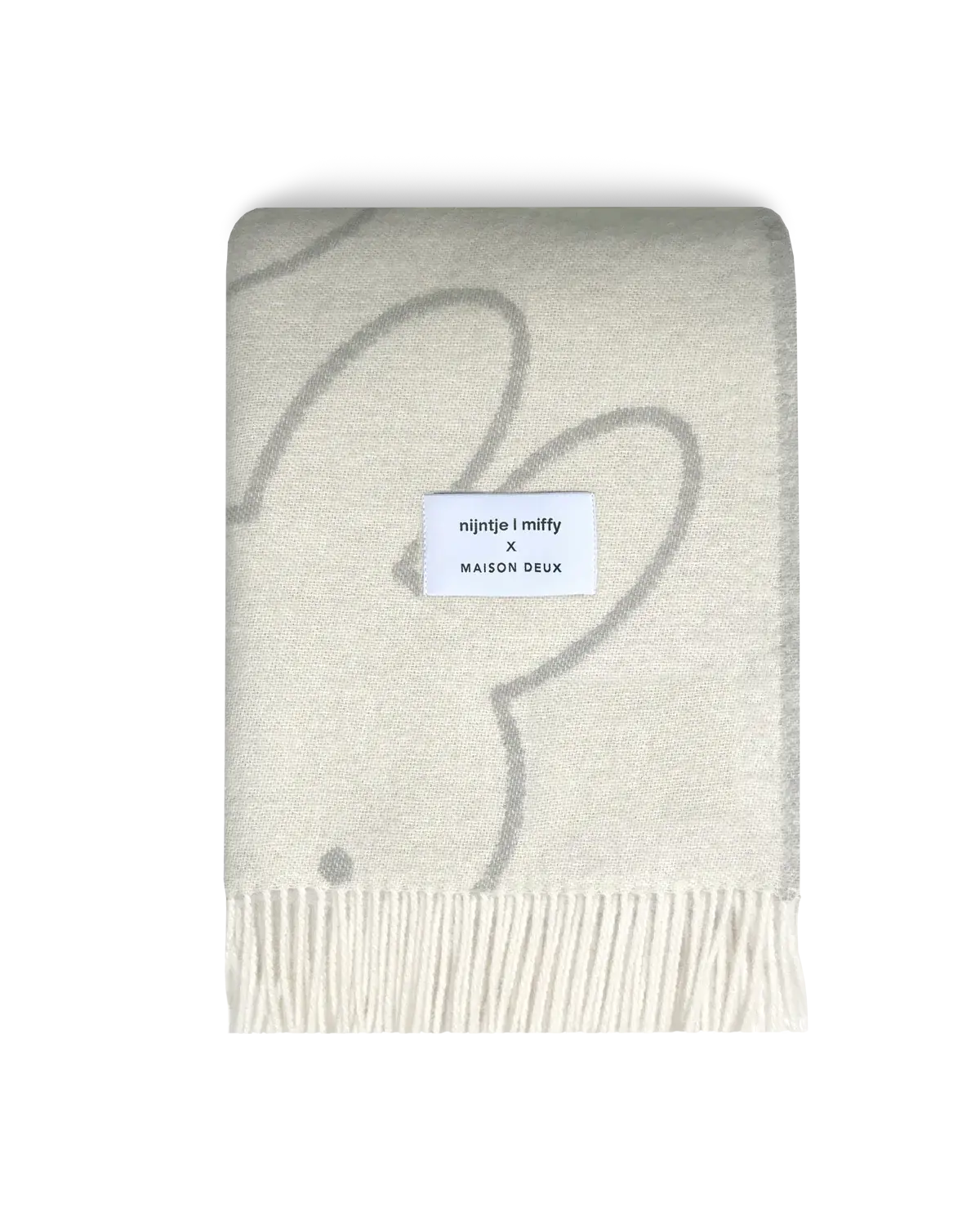 Miffy Blanket in White and Grey, from Maison Deux Miffy Blanket in White and Grey, from Maison Deux