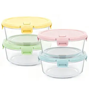 8 Pcs Glass Food Storage Containers with Lids 30oz, Airtight Meal Prep Lunch Box Containers Set for Soup, Leftover, Microwave/Oven/Freezer/Dishwasher Safe, BPA Free