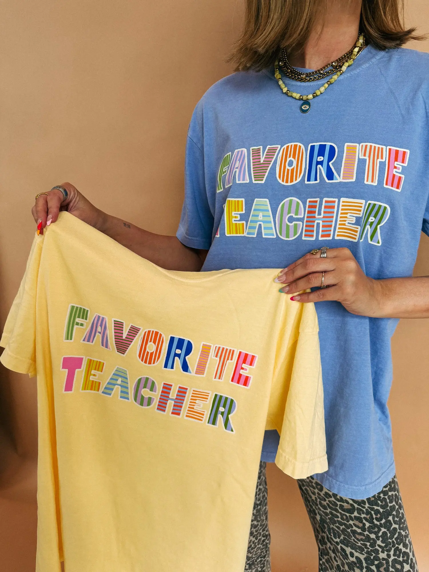 Comfort Color - ETTA OG Favorite Teacher Graphic Tee - Butter Yellow