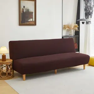Four Seasons Universal Solid Color Jacquard Sofa Bed Cover, Foldable Design for Armless Sofas, Protective Cover Suitable for Living Rooms and Offices, Enhancing Home Decoration.