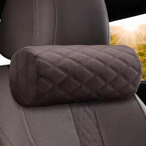 Ultra Soft Memory Foam Car Seat Headrest Pillow, Breathable PU Leather, Maximum Driving Comfort, All Season Use, Ideal for Long Trips