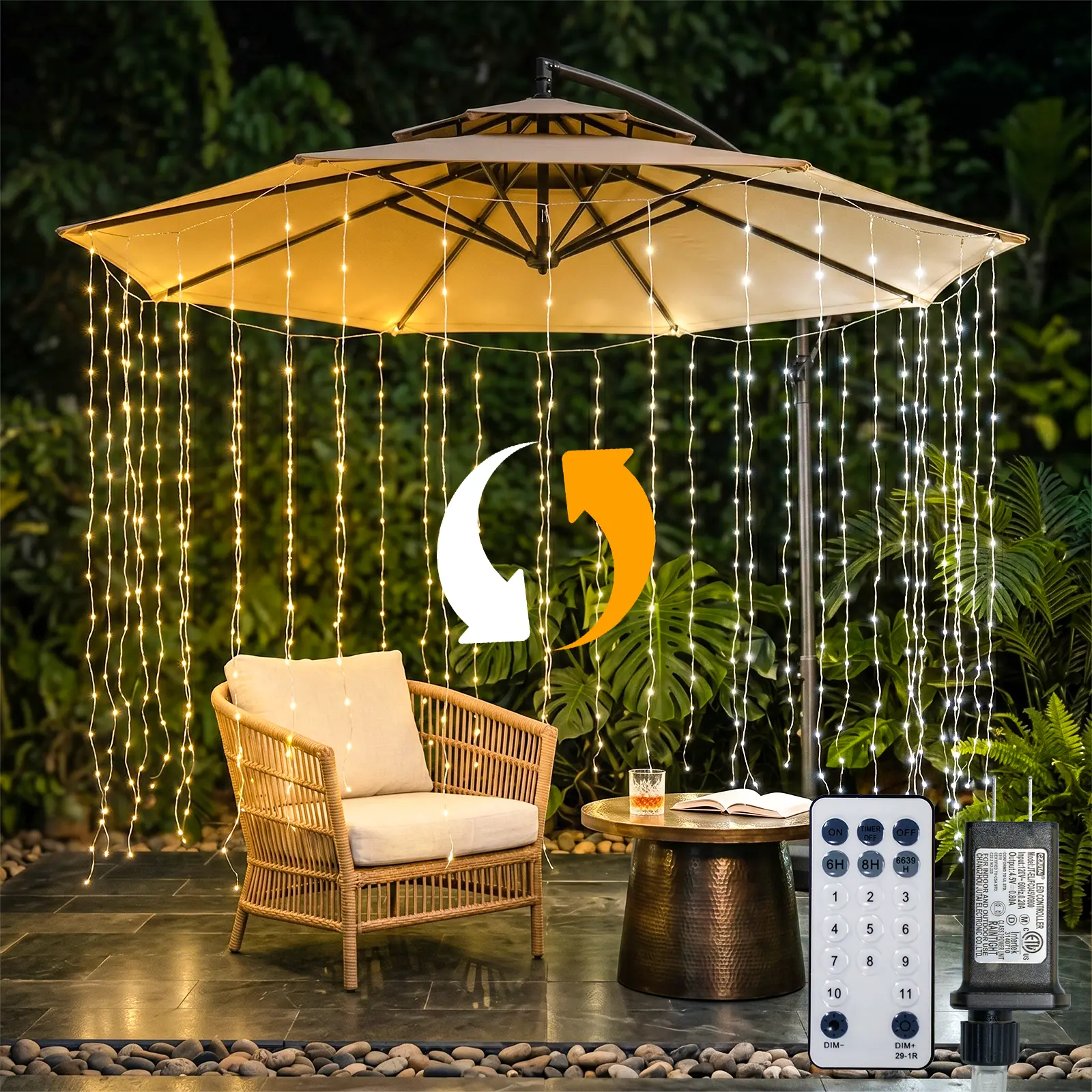 Suddus curtain lights, tangle-free; 450 LED hanging lights with hooks; waterproof window lights for Christmas, dorm rooms, walls, backdrops, windows, weddings, parties, and birthday decorations; color changing