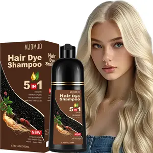 Instant Blonde Brown Hair Dye Shampoo for Gray Hair 5 in 1, Natural Hair Color Shampoo for Women Men Brown Colors in 10-15 mins, 100% Coverage Long Lasting Hair Dye 200ml Haircare