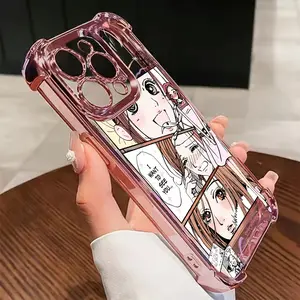 Nana Girl Phone Case for iPhone 16 15 14 13 12 11 Pro Max X XR XS Max 8 7 Plus, Anti-Drop Transparent Soft Back Cover