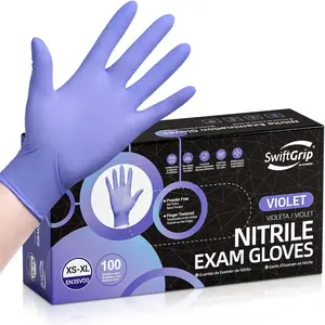 3mil Nitrile Disposable Gloves – Medium, 100 Count, Latex-Free, Powder-Free, Food-Safe Gloves for Cleaning, Cooking & Medical Use