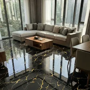 1 roll 15.75 * 118.11/23.62 * 118.11 IN marble Self-adhesive Wallpaper -Waterproof Wallpaper Floor Sticker Thickened Self-Adhesive Easy to Clean & Install DIY Decor for Kitchen Bedroom Living Room Bathrooms Vinly flooring Decorative Wallpaper