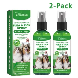 [2-Pack] Pet Insect Repellent Spray, Mild Daily Cleaning & Care Agent for Hair and Skin Insect Repellent of Dogs and Cats,Natural Care Flea and Tick Spray for Dogs
