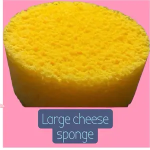 Eco-Friendly Natural Textured Cheese Sponge, 7-in Large Scrubber for ASMR, DIY & Multi-Surface Cleaning
