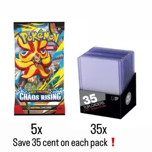 Chaos Rising & Ultra Pro Top Loader Bundle : Sealed or Opened Live