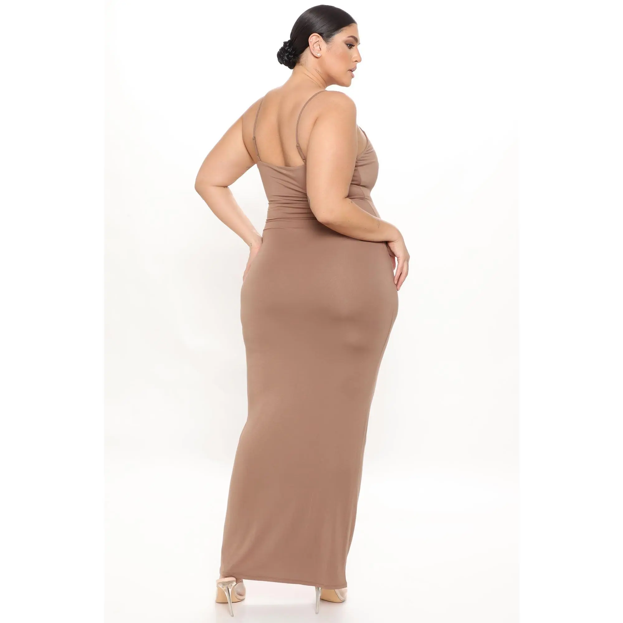 long sleeve a line maxi dress A-line Round Neck Long Sleeve Evening Maxi Dress