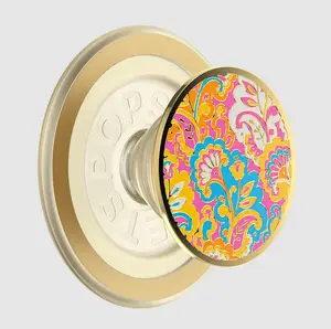 PopSockets Gaudy Gold Metal Magnetic MagSafe PopGrip - Stylish Cellphone Mobile Smartphone Accessory, Tech & Stylish Accessories, Phone Holder Stand & Mount
