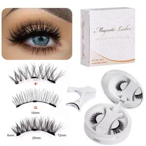 Magnetic Eyelashes with Applicator Daily Wear Reusable Magnetic Eyelashes Natural Look No Glue Needed Magnet Lashes Soft with Applicator Easy to Apply and Remove