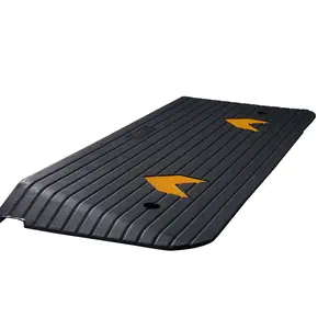VEVOR Upgraded Rubber Threshold Ramp, 1.5" Rise Wheelchair Ramp Doorway, Natural Curb Ramp Rated 33069Lbs Load Capacity, Non-Slip Textured Surface Rubber Curb Ramp for Wheelchair and Scooter Black